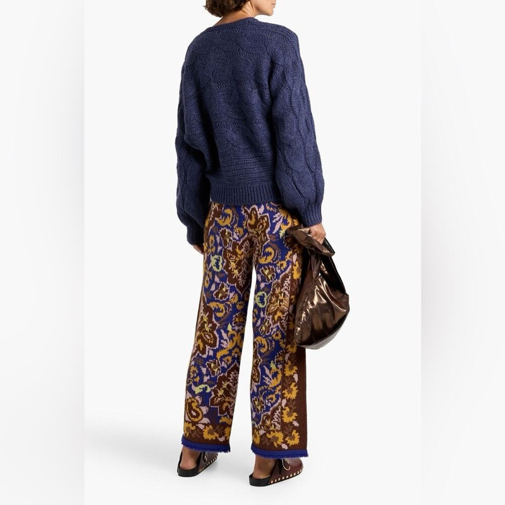 Farm Rio Cable Knit Sweater M - Picture 3 of 6